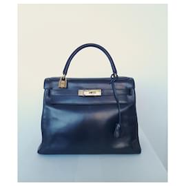 Hermès-Kelly 28 - Navy blue - Vintage-Navy blue