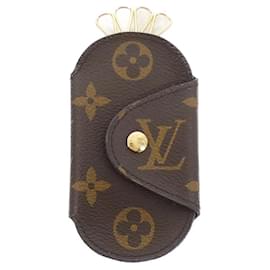 Louis Vuitton-Louis Vuitton Monogram Multicle Long PM M60115 Key Case-Brown,Monogram