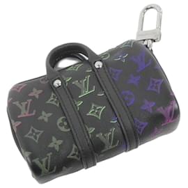 Louis Vuitton-Louis Vuitton Monogram Spotlight Porto Cle Mini Keepall Keyring-Black