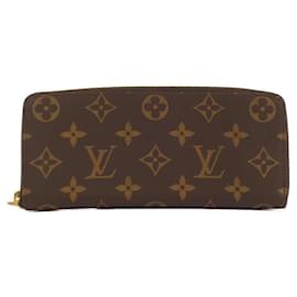 Louis Vuitton-Louis Vuitton Monogram Portefeuille Clemence Wallet-Brown,Pink,Monogram