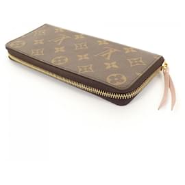 Louis Vuitton-Louis Vuitton Monogram Portefeuille Clemence Wallet-Brown,Pink,Monogram