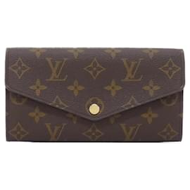 Louis Vuitton-Louis Vuitton Monogram Portefeuille Sarah M62234 Wallet-Brown,Fuschia