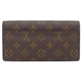 Louis Vuitton-Louis Vuitton Monogram Portefeuille Sarah M62234 Wallet-Brown,Fuschia