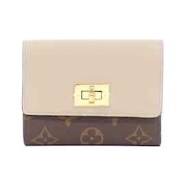 Louis Vuitton-Louis Vuitton Monogram Portefeuille Victorine Wallet-Brown,Grey,Monogram