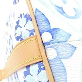 Louis Vuitton-Louis Vuitton Monogram Tile Speedy Bandouliere 25cm Boston Bag-Blue