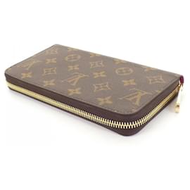 Louis Vuitton-Louis Vuitton Monogram Zippy Wallet-Brown,Fuschia