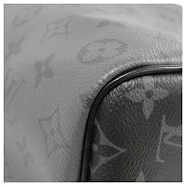 Louis Vuitton-Louis Vuitton Monogram Eclipse Reverse Keepall Bandouliere 50cm Boston Bag-Black,Grey
