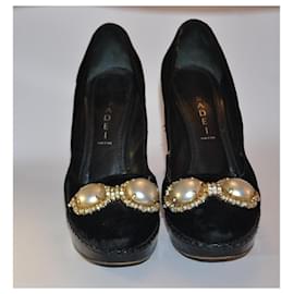 Casadei-low-cut tops-Black