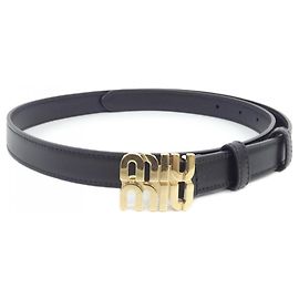 Miu Miu Standard Black Belt Black