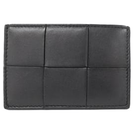 Bottega Veneta-Bottega Veneta Black Lambskin Card Case-Black