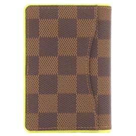 Louis Vuitton-Louis Vuitton Damier Organizer de Poche Business Card Holder-Yellow,Damier ebene