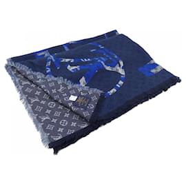 Louis Vuitton-Louis Vuitton Navy Stole-Navy blue