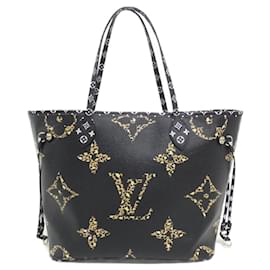 Louis Vuitton-Louis Vuitton Giant Monogram Jungle Neverfull MM Handbag-Black