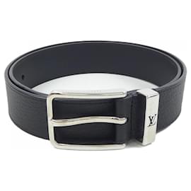 Louis Vuitton-Ceinture standard en cuir noir Louis Vuitton-Noir