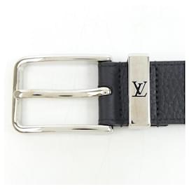 Louis Vuitton-Louis Vuitton Black Leather Standard Belt-Black