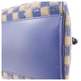 Louis Vuitton-Louis Vuitton Damier Paillette Speedy 30cm Boston Bag-Blue,Damier ebene