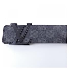 Louis Vuitton-Ceinture en toile Louis Vuitton-Marron,Noir