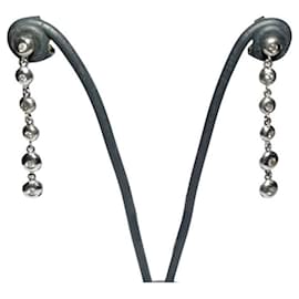Autre Marque-Pendientes Medio Largo Brillantes Oro Blanco 18K-Other