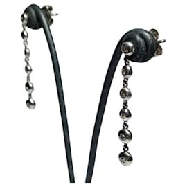 Autre Marque-Pendientes Medio Largo Brillantes Oro Blanco 18K-Other