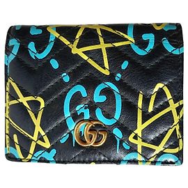 Gucci Black Leather Wallet Black