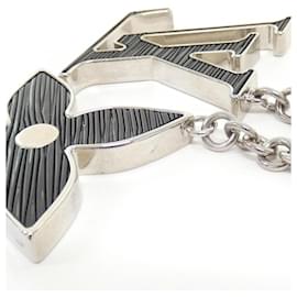 Louis Vuitton-Louis Vuitton Bijoux Sac Fleur d'Epi Keyring-Black,Silvery