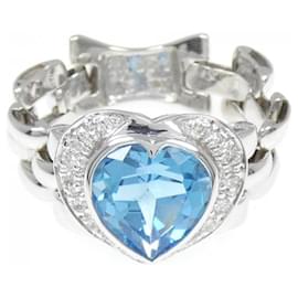 Autre Marque-Ponte Vecchio Heart Blue Topaz Ring-Other