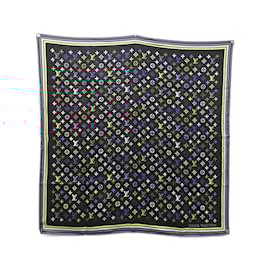 Louis Vuitton-Louis Vuitton Carre Monogram Multicolor Scarf-Black,Multiple colors