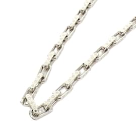 Louis Vuitton-Louis Vuitton Collier Chain Monogram Necklace-Silvery,Monogram