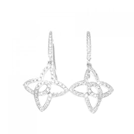 Louis Vuitton-Louis Vuitton Diamond Drop Earrings-White