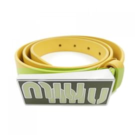 Miu Miu-Miu Miu Yellow Standard Belt-Yellow