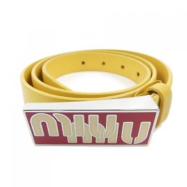 Cinturón Estándar Amarillo Miu Miu Amarillo