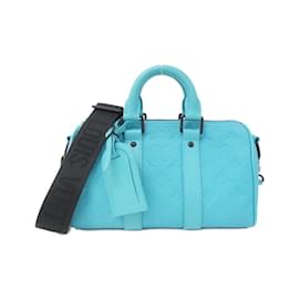 Louis Vuitton-Louis Vuitton Taurillon Monogram Keepall Bandouliere Boston Bag-Turquoise