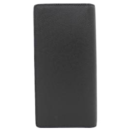 Louis Vuitton-Louis Vuitton Taiga Portefeuille Brazza M30501 Wallet-Black