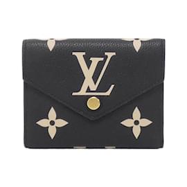 Louis Vuitton-Louis Vuitton Bicolor Monogram Empreinte Portefeuille Victorine Wallet-Black