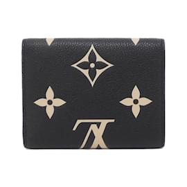 Louis Vuitton-Louis Vuitton Bicolor Monogram Empreinte Portefeuille Victorine Wallet-Black