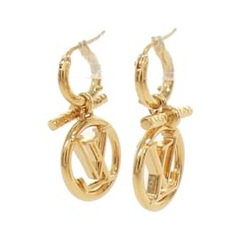 Louis Vuitton-Louis Vuitton Boucle de Reuil Baby Louise M00613 Earrings-Golden