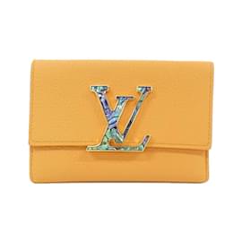 Louis Vuitton-Louis Vuitton Taurillon Portefeuille Capucines Wallet-Golden