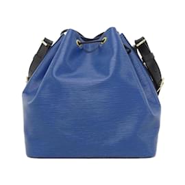 Louis Vuitton-Louis Vuitton Epi Petit Noe M44152 Shoulder Bag-Black,Blue