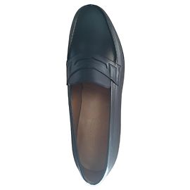 Mocassins J.M. WESTON en cuir bleu marine taille 43 Bleu Marine