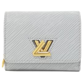 Louis Vuitton-Louis Vuitton Epi Portefeuille Twist Compact XS Wallet-Light blue