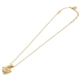Louis Vuitton-Louis Vuitton Pendant Love Lock Necklace-Golden