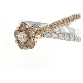Autre Marque-Ponte Vecchio Flower Ring 0.65CT-Other