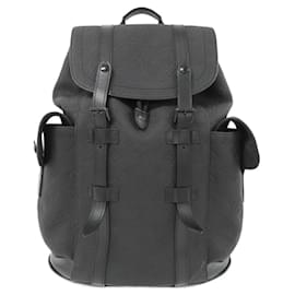 Louis Vuitton-Louis Vuitton Taurillon Monogram Christopher MM Backpack-Black