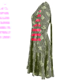 Valentino Garavani-Valentino Garavani Printed Crepe De Chine Dress In Pink Silk-Other