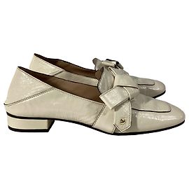 Mocasines convertibles Chloé Quincy en cuero blanco Blanco Crudo