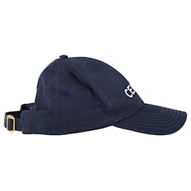 Céline-Celine Baseball Cap in Navy Blue Cotton-Blue,Navy blue