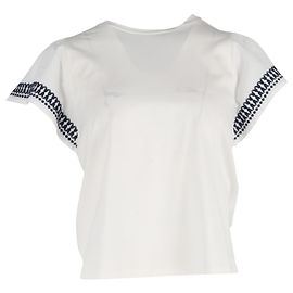 Autre Marque Camiseta bordada Cerchio Weekend Max Mara em algodão branco Branco Cru