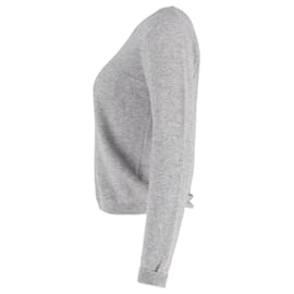 Ganni-Ganni Crystal Embellished Jumper In Grey Cashmere-Grey