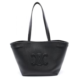 Céline-Celine Leather Caba Anais Triomphe Tote Bag 116853ENY38NO-Black