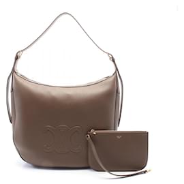Céline-Celine Leather Large Eloise Shoulder Bag 117243FLH19BG-Metallic,Bronze